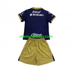 Camisola Pumas UNAM Criança Equipamento Segundo 2024-2025 Manga Curta